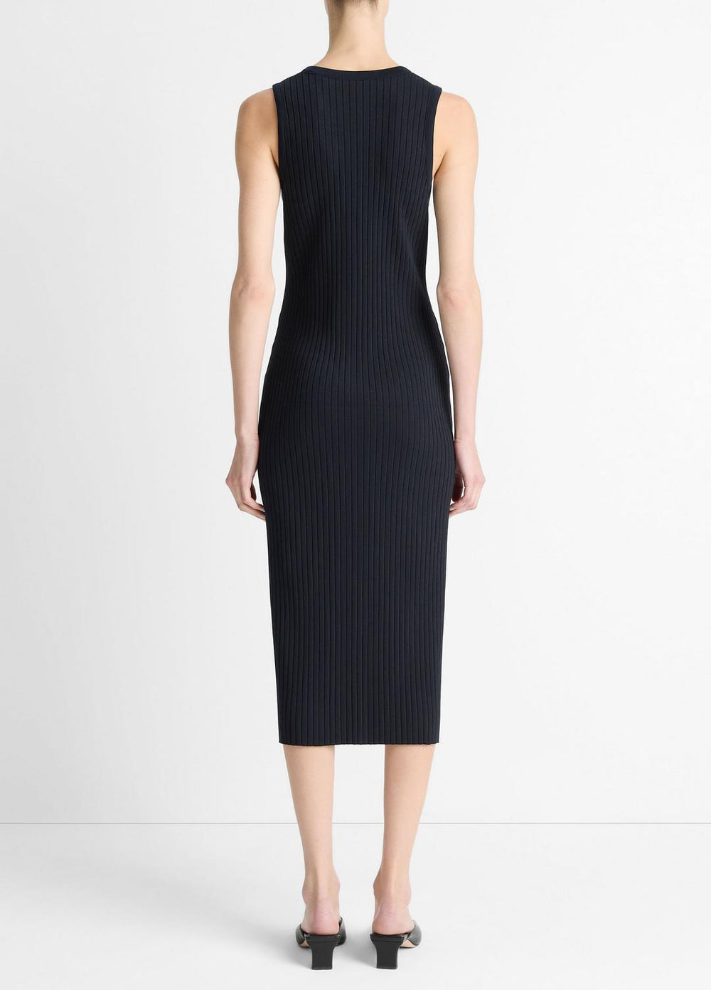 Ribbed Cotton-Blend Button-Front Dress in Dresses & Skirts | VINCE Sale
