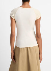 Colorblock Pima Cotton Raglan T-Shirt in Shirts & Tees | VINCE Sale