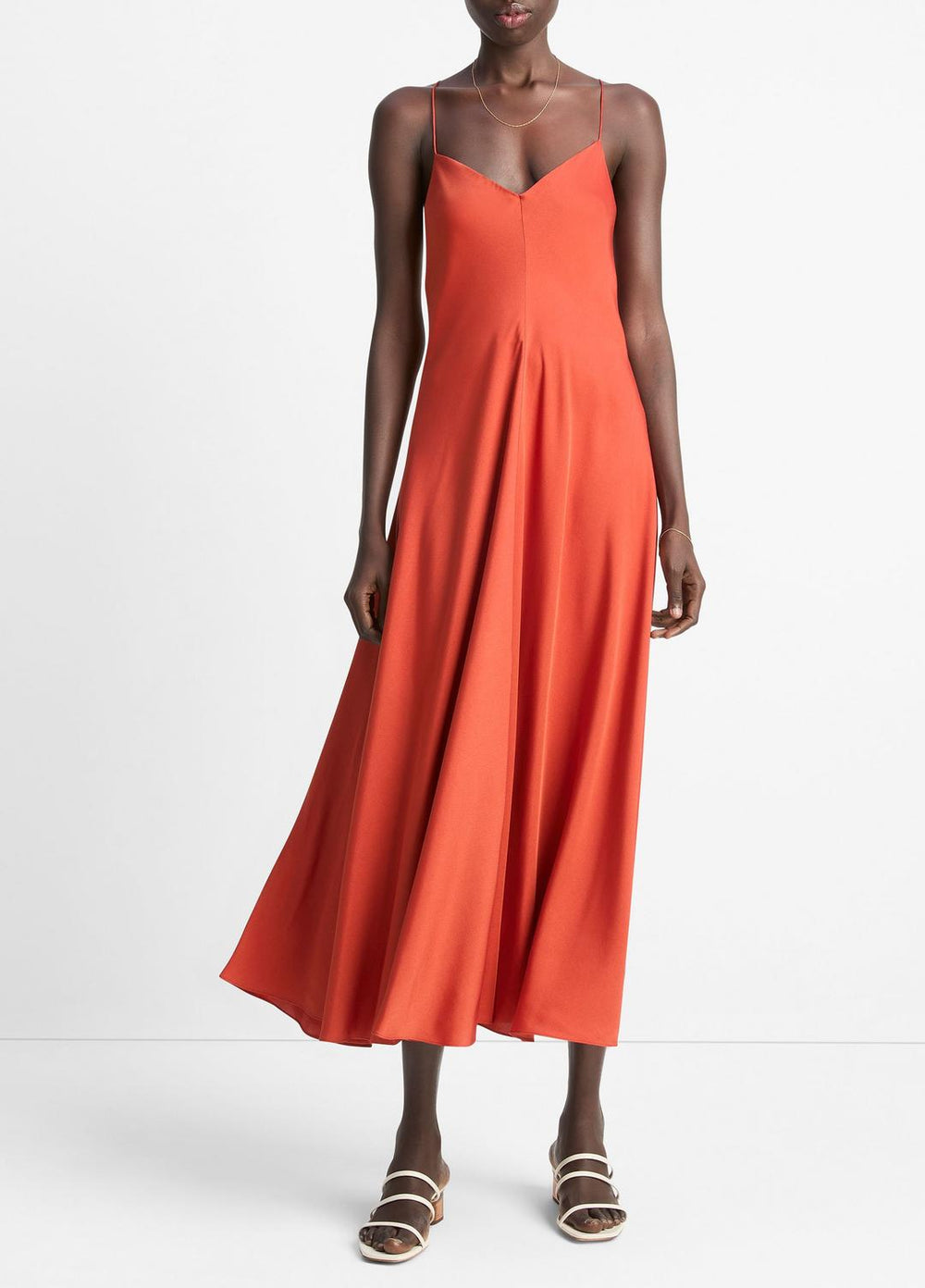 Silk-Blend A-Line Slip Dress in Dresses & Skirts | VINCE Sale