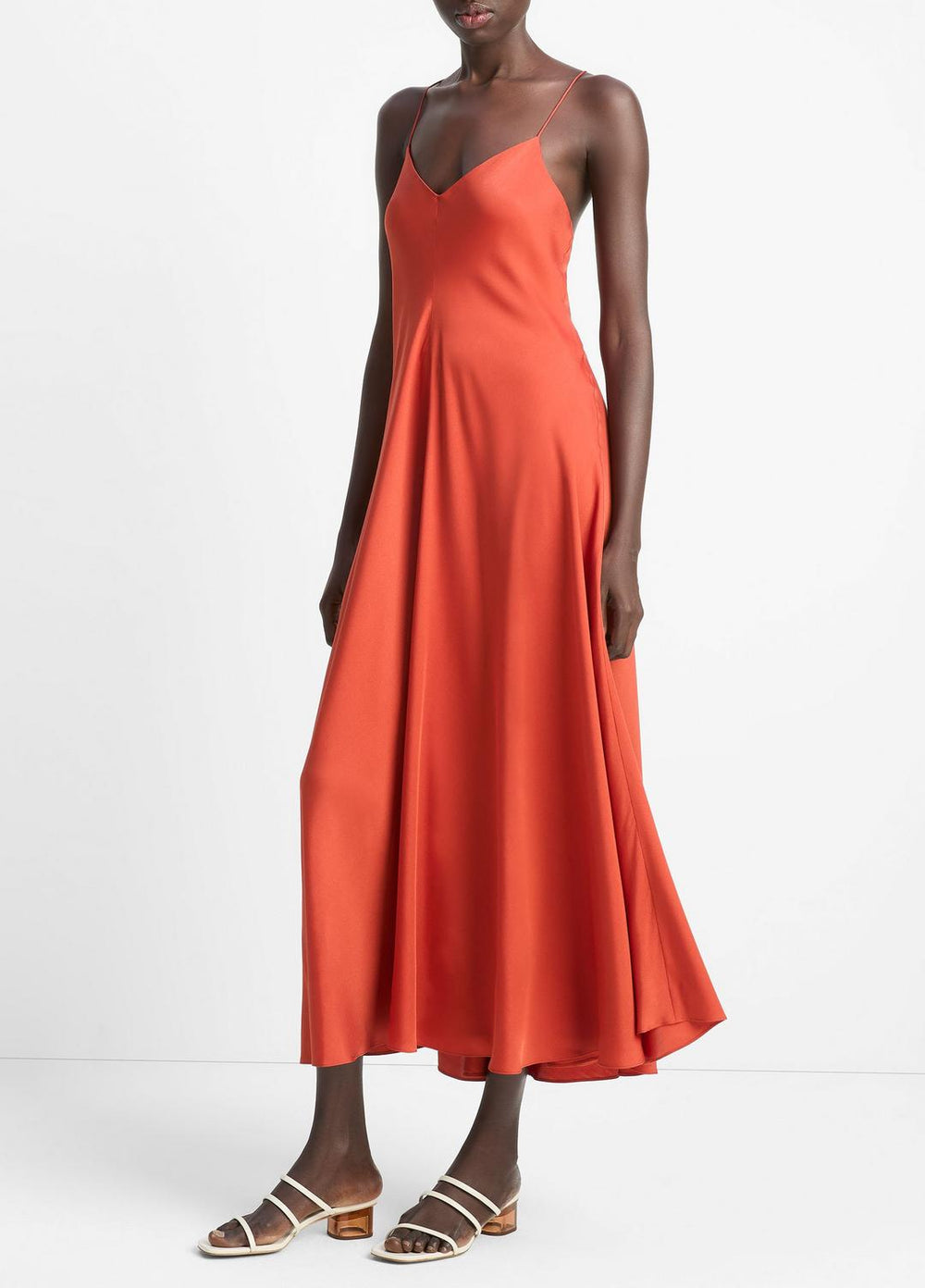 Silk-Blend A-Line Slip Dress in Dresses & Skirts | VINCE Sale