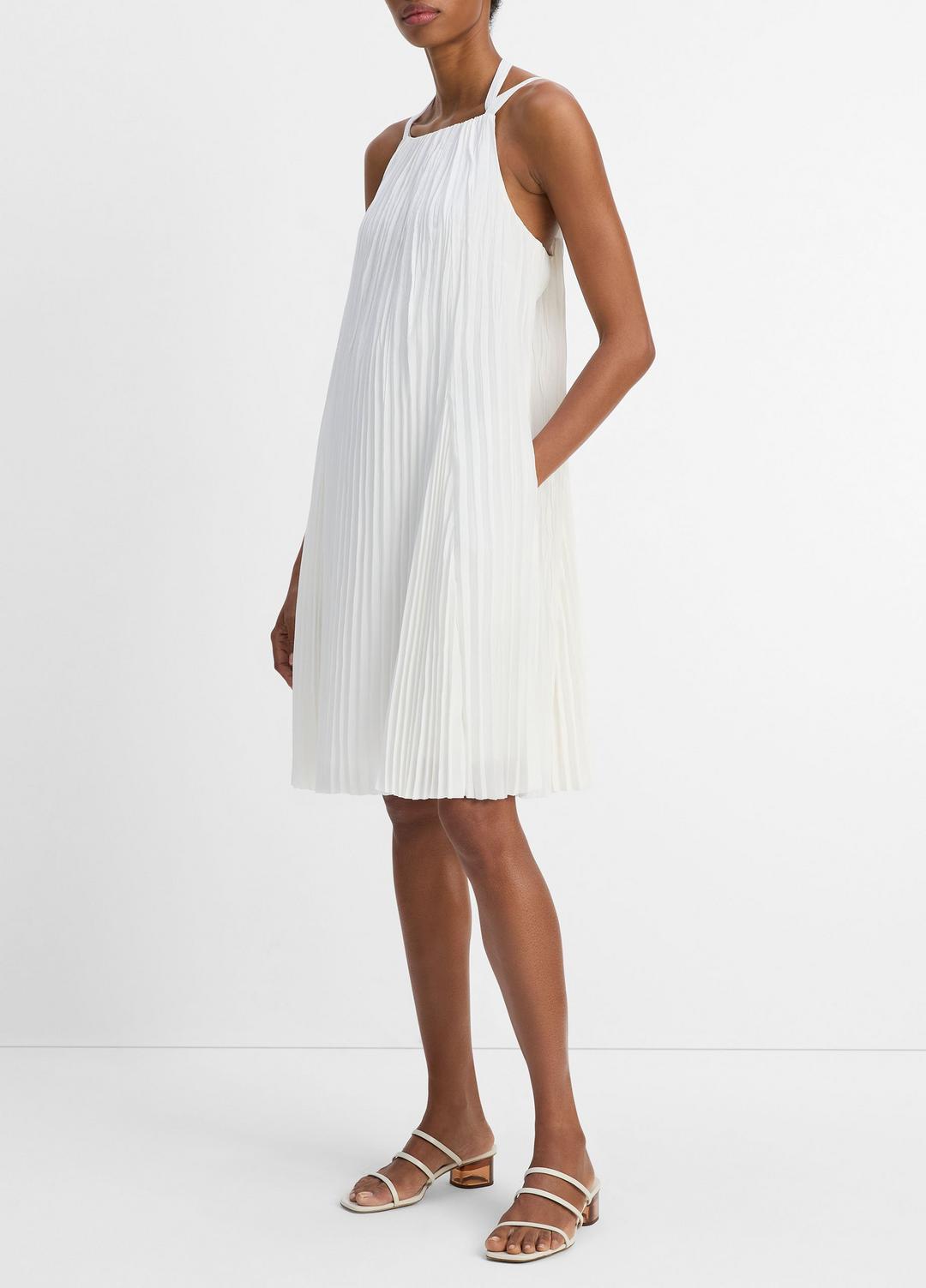 Pintuck Pleated A-Line Dress in Dresses & Skirts | VINCE Sale