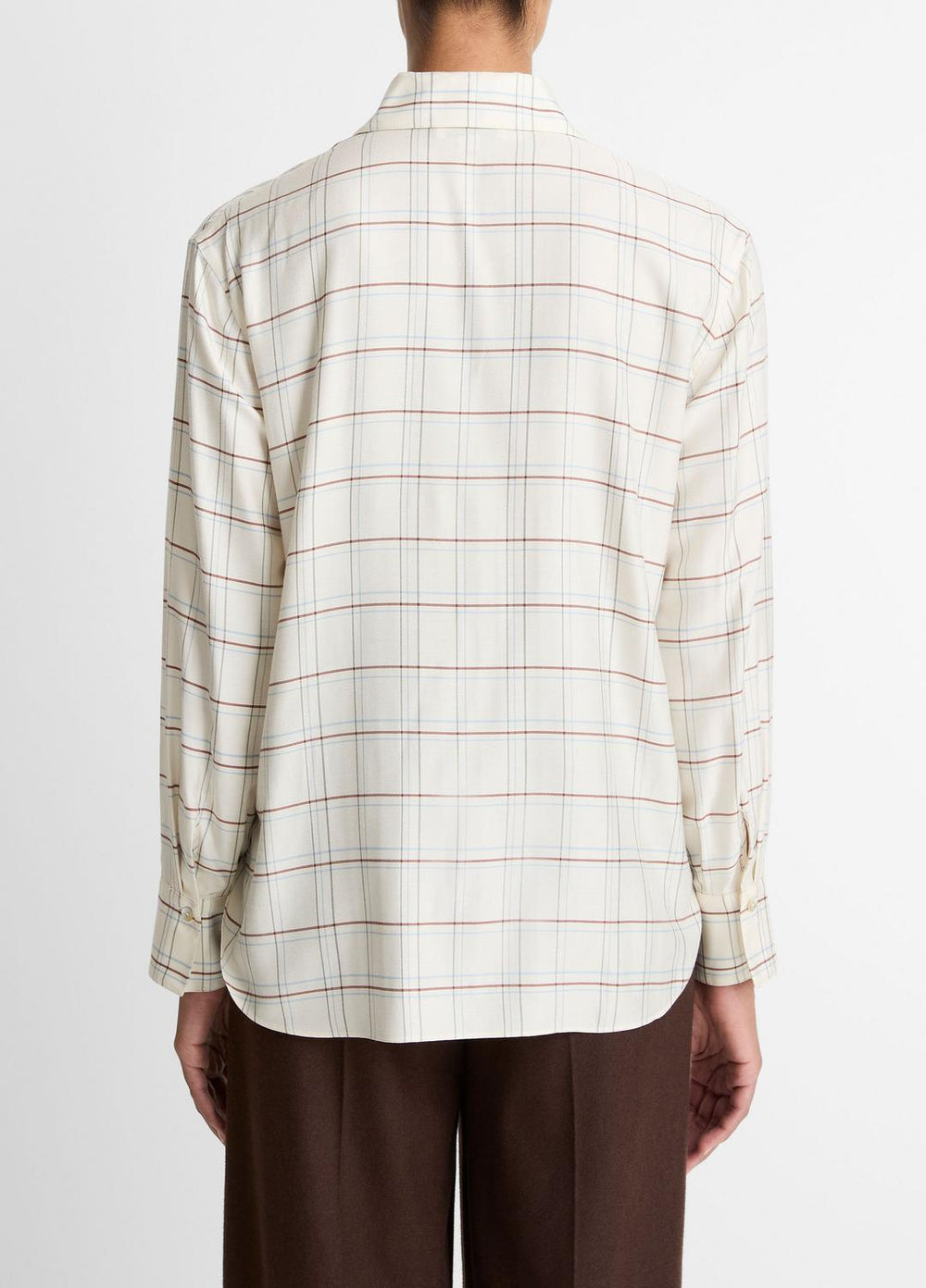 Checked Plaid Button-Front Shirt in Shirts & Tees | VINCE Sale