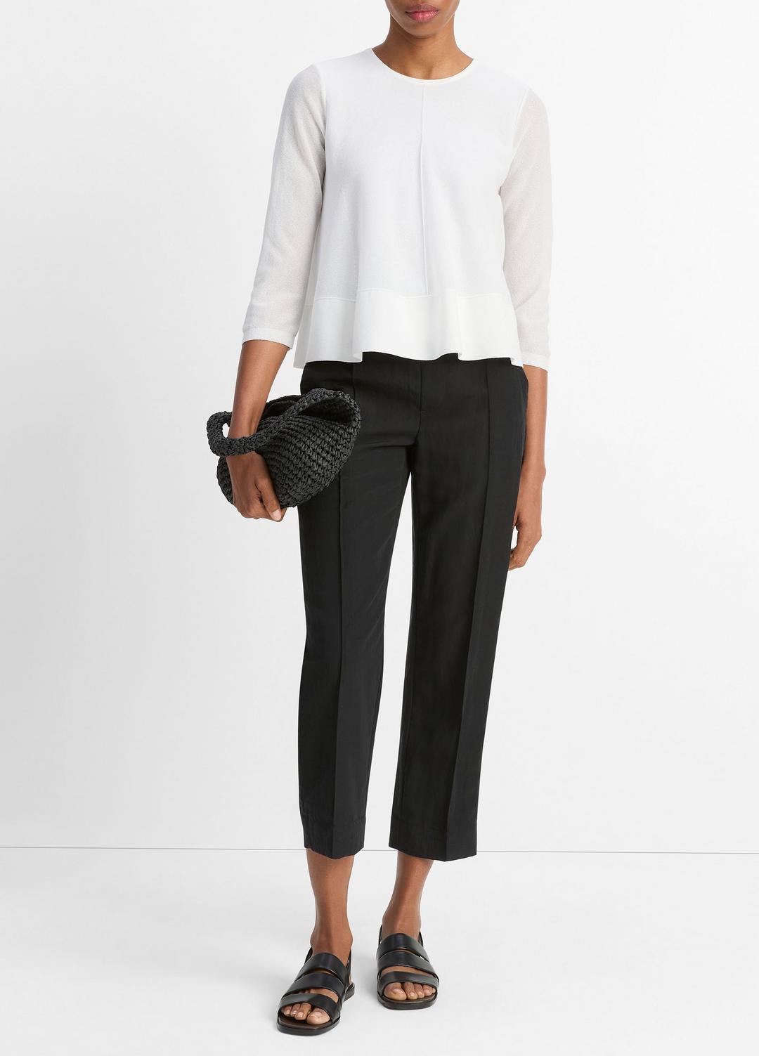 Italian Cotton-Blend A-Line Sweater in Sweaters | VINCE Sale