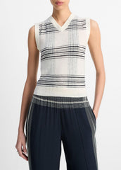 Featherweight Plaid Wool Sweater Vest in Sweaters | VINCE Sale