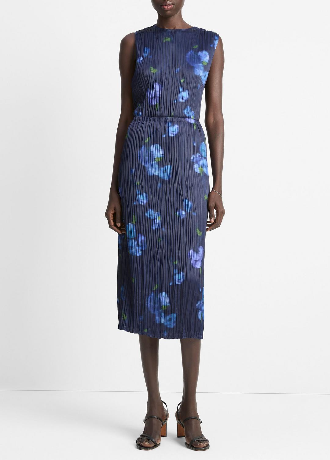 Poppy Blur Crushed Satin Column Skirt in Dresses & Skirts | VINCE Sale