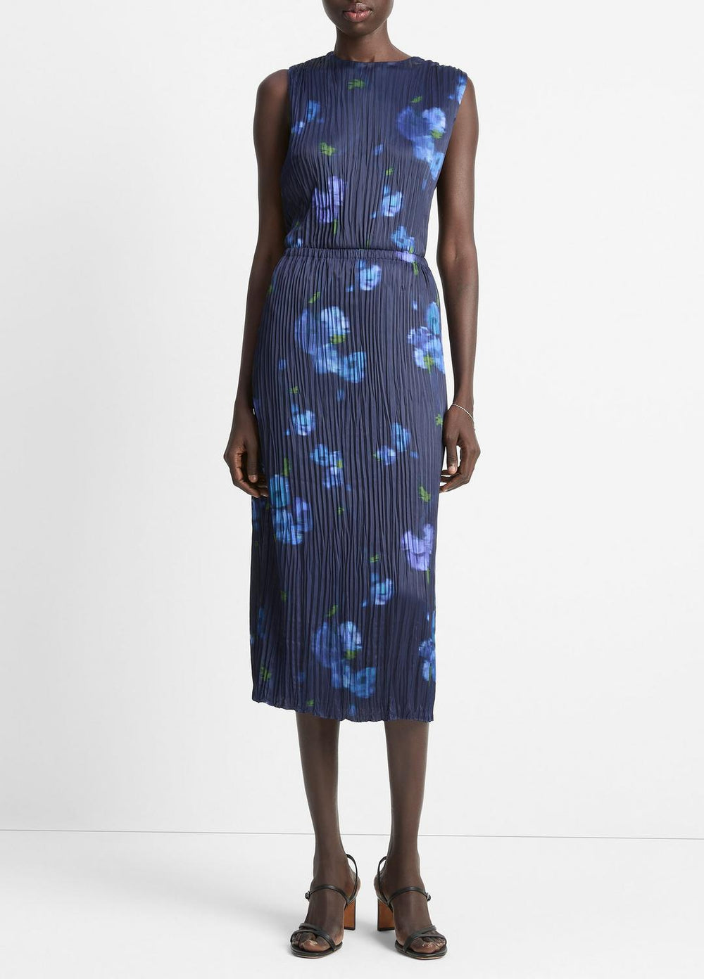 Poppy Blur Crushed Satin Column Skirt in Dresses & Skirts | VINCE Sale
