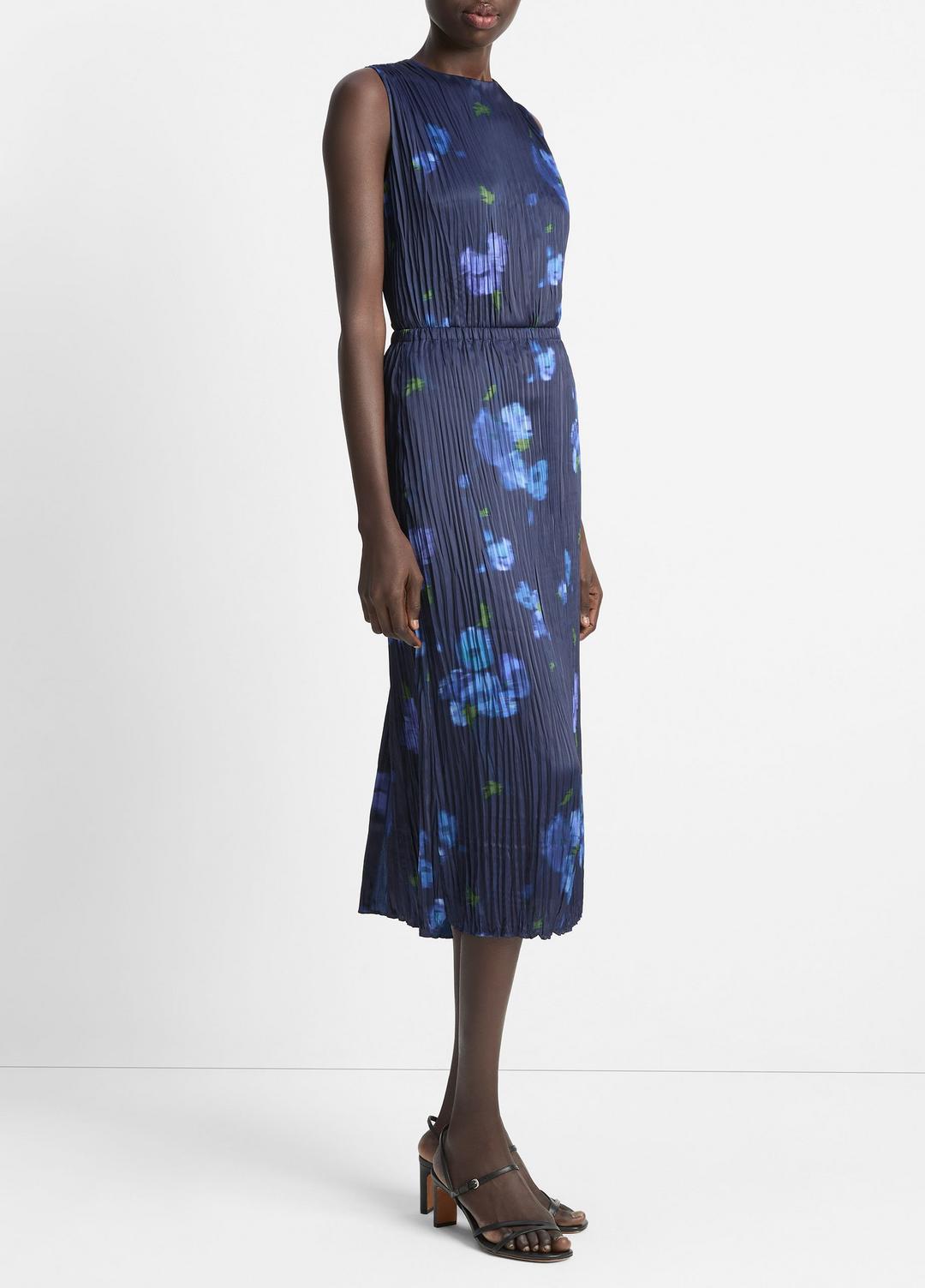 Poppy Blur Crushed Satin Column Skirt in Dresses & Skirts | VINCE Sale