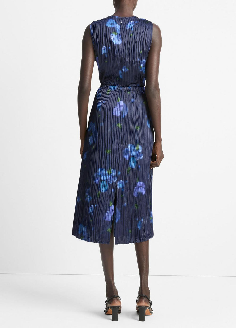Poppy Blur Crushed Satin Column Skirt in Dresses & Skirts | VINCE Sale
