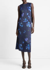 Poppy Blur Crushed Satin Shell in Shirts & Tees | VINCE Sale