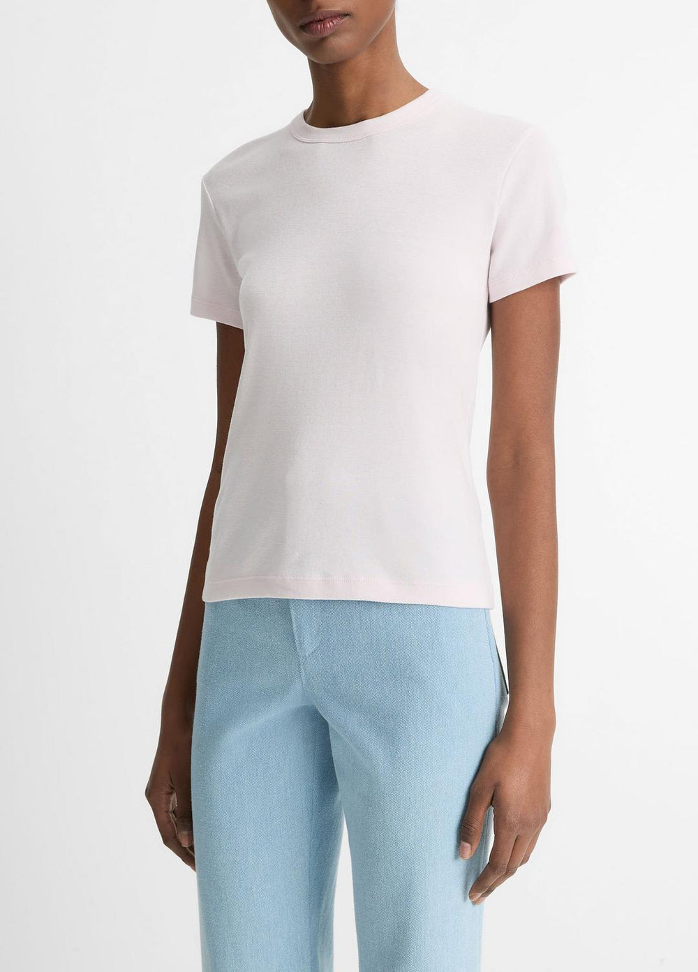 Pima Cotton-Blend '90s Shrunken T-Shirt in Shirts & Tees | VINCE Sale