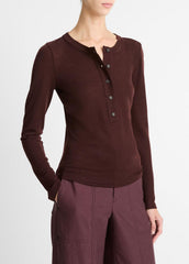 Wool Long-Sleeve Henley in Shirts & Tees | VINCE Sale