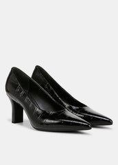 Diane Croc-Embossed Leather Pump in Shoes | VINCE Sale