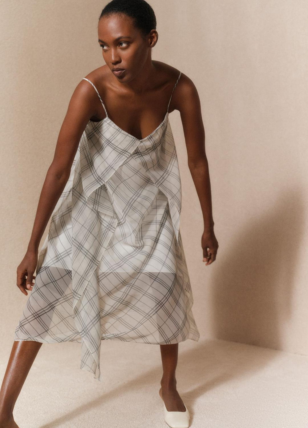 Fenced Plaid Layered Dress in Dresses & Skirts | VINCE Sale
