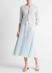 Pleated Satin Tiered Skirt in Dresses & Skirts | VINCE Sale