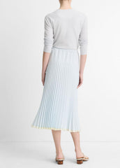 Pleated Satin Tiered Skirt in Dresses & Skirts | VINCE Sale
