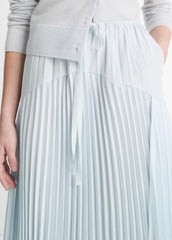 Pleated Satin Tiered Skirt in Dresses & Skirts | VINCE Sale