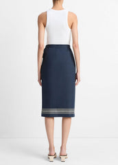 Handkerchief-Stripe Straight Wrap Skirt in Dresses & Skirts | VINCE Sale