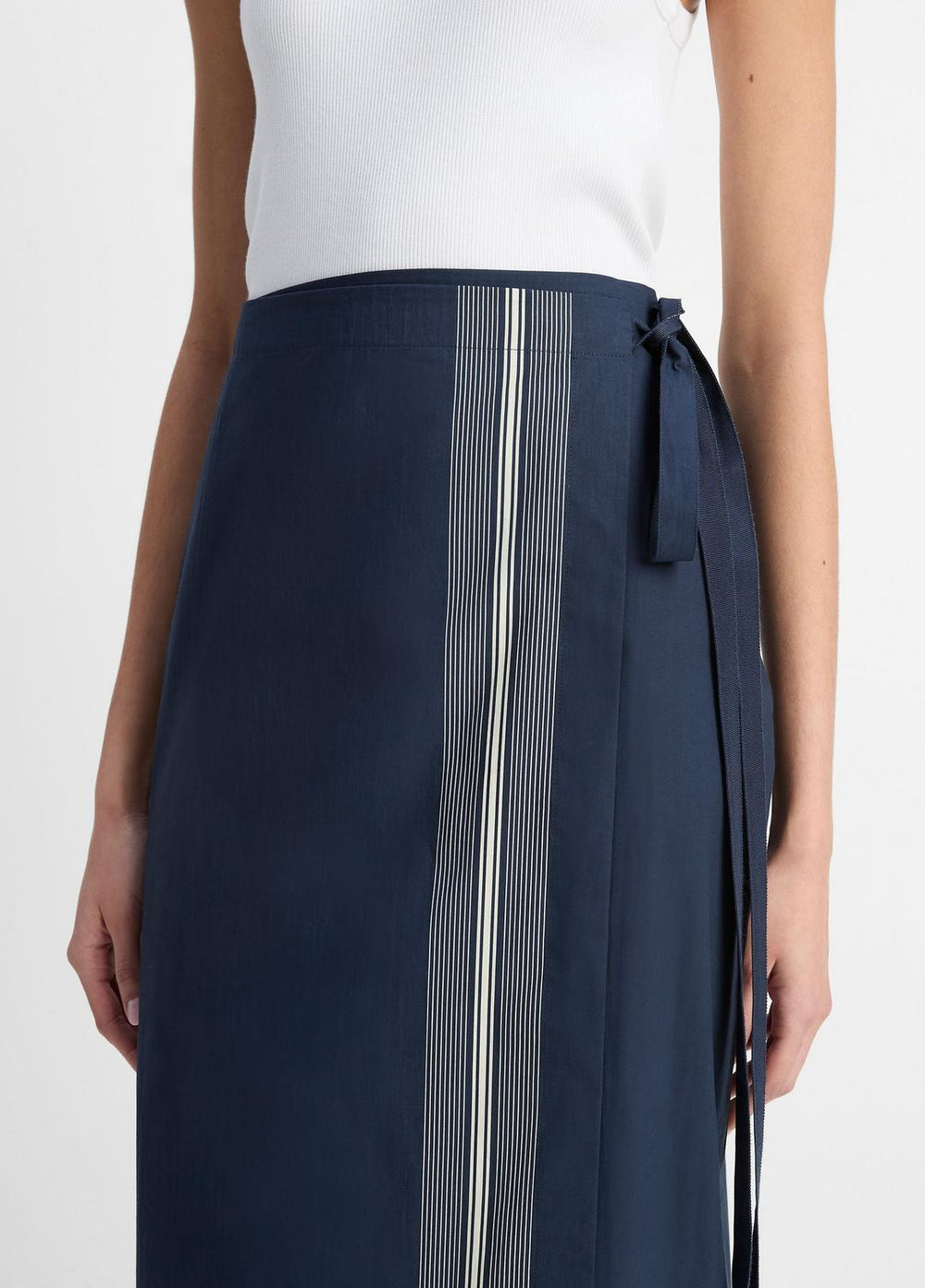 Handkerchief-Stripe Straight Wrap Skirt in Dresses & Skirts | VINCE Sale