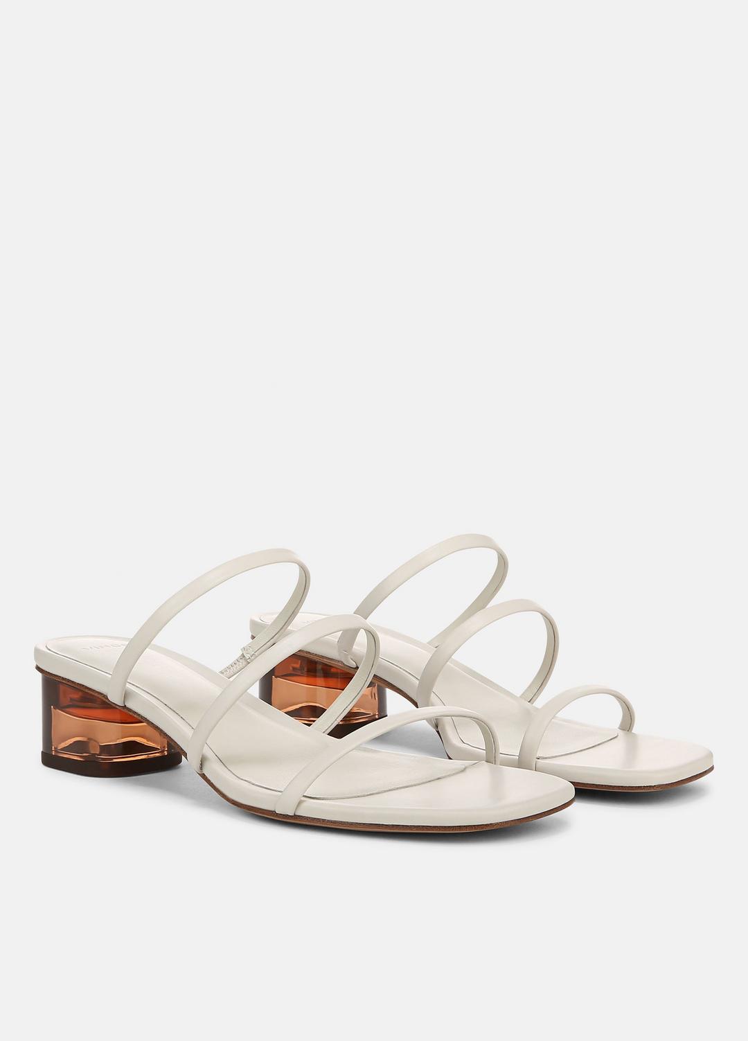 Palm Springs Leather Heeled Sandal in Shoes | VINCE Sale