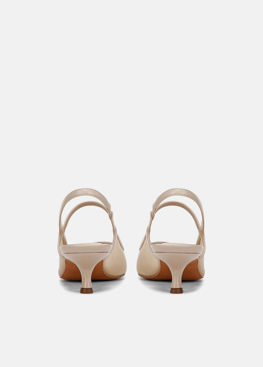 Venice Leather and Mesh Slingback Kitten Heel in Shoes | VINCE Sale