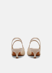Venice Leather and Mesh Slingback Kitten Heel in Shoes | VINCE Sale