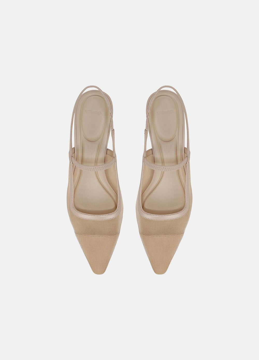 Venice Leather and Mesh Slingback Kitten Heel in Shoes | VINCE Sale