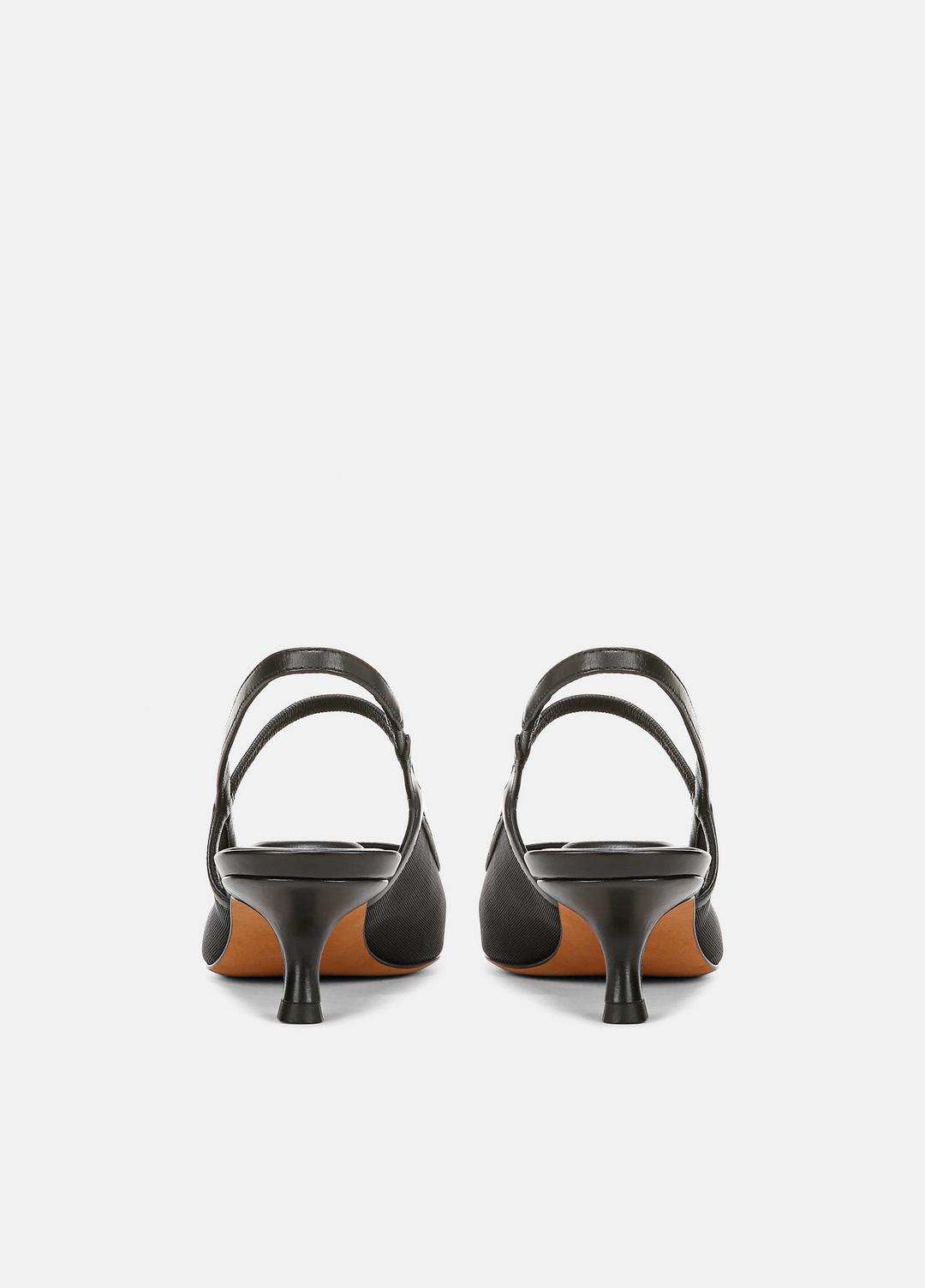 Venice Leather and Mesh Slingback Kitten Heel in Shoes | VINCE Sale