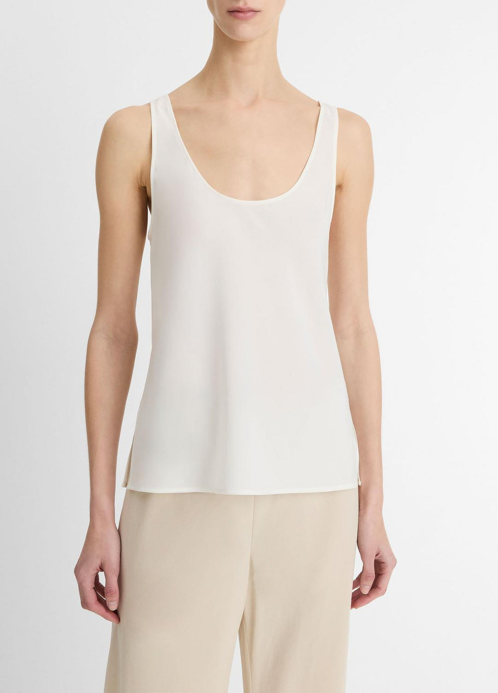 Classic Stretch-Silk Bias Tank in Shirts & Tees | VINCE Sale