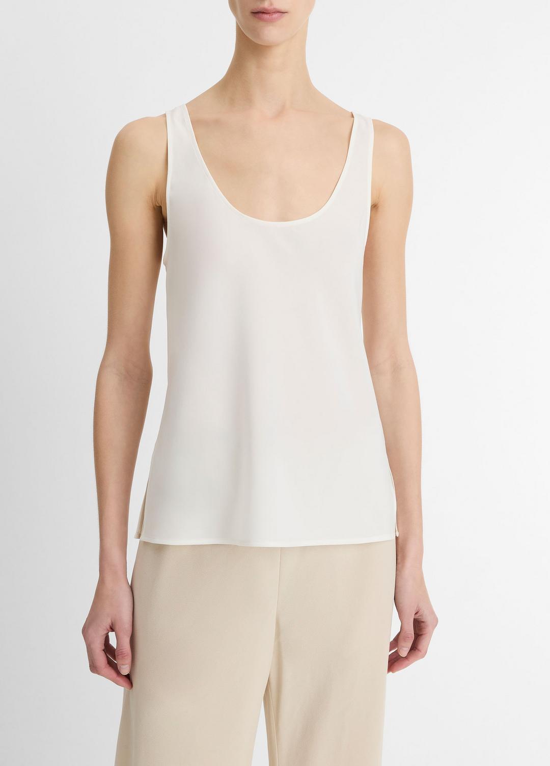 Classic Stretch-Silk Bias Tank in Shirts & Tees | VINCE Sale