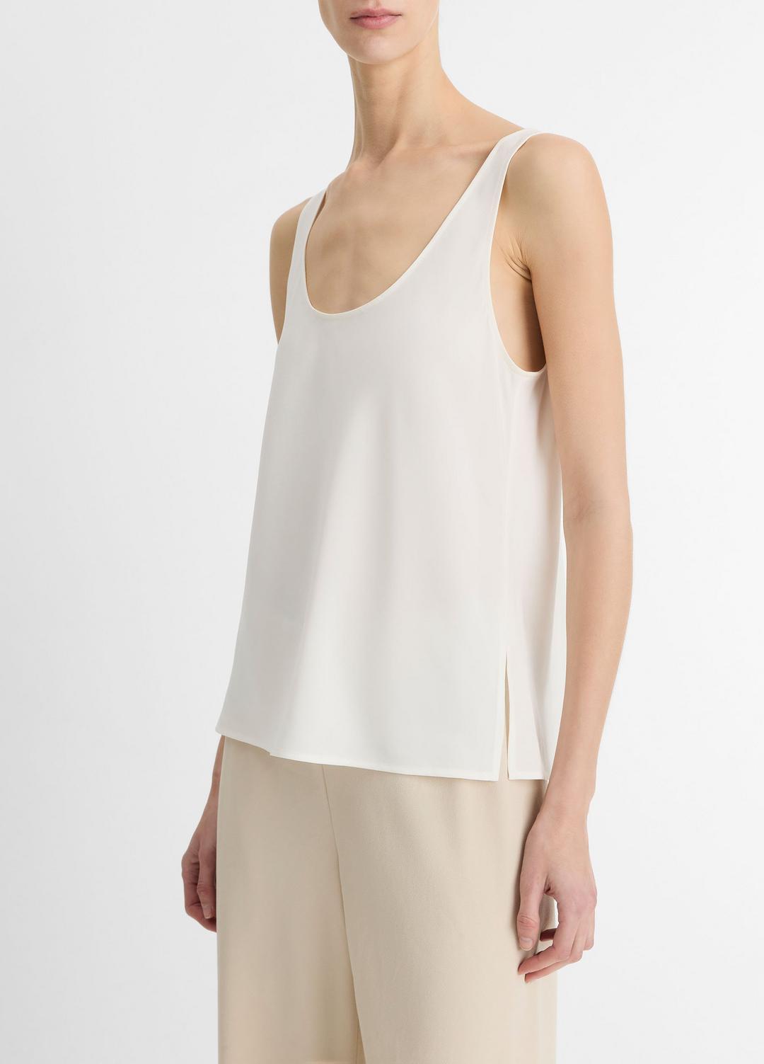 Classic Stretch-Silk Bias Tank in Shirts & Tees | VINCE Sale