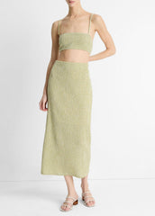 Checked Smocked Midi Skirt in Dresses & Skirts | VINCE Sale