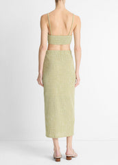 Checked Smocked Midi Skirt in Dresses & Skirts | VINCE Sale