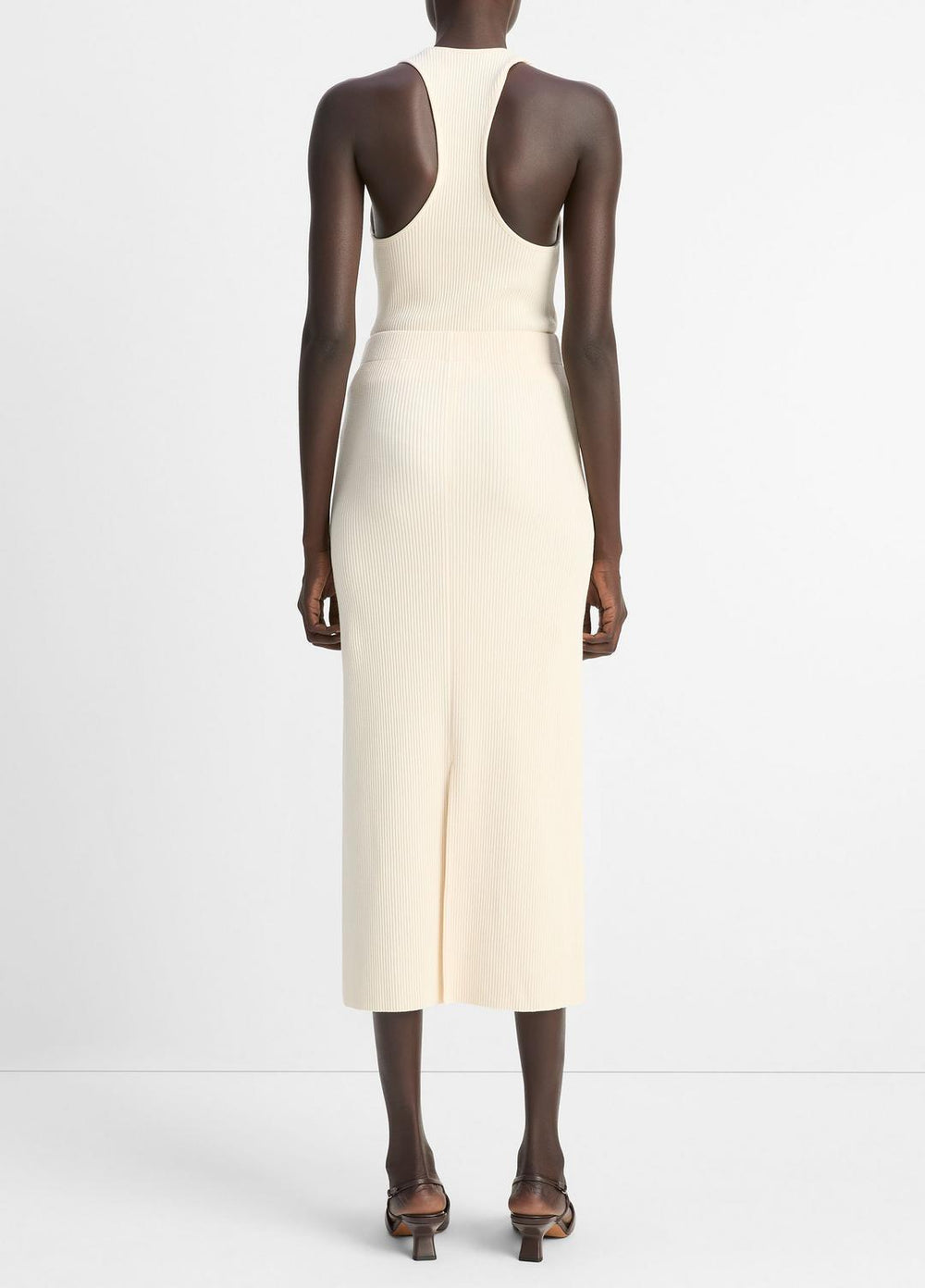 Ribbed Cotton-Blend Midi Skirt in Dresses & Skirts | VINCE Sale