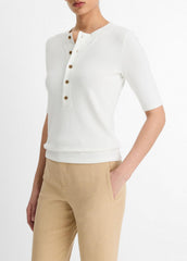 Jersey Elbow-Sleeve Henley in Shirts & Tees | VINCE Sale