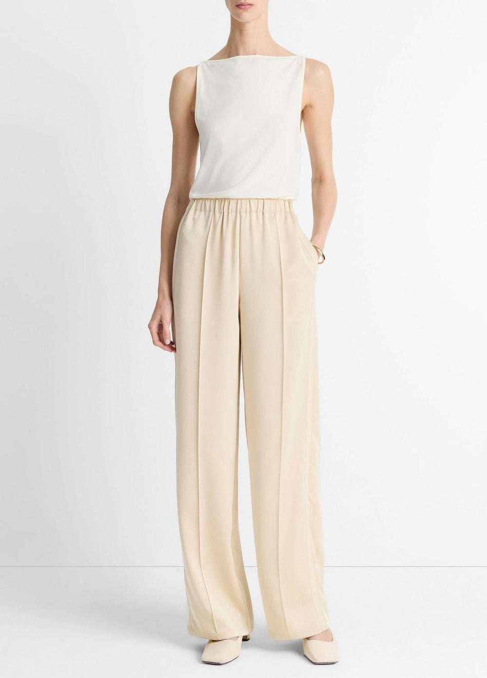 Matte Jersey Boat-Neck Tank in Shirts & Tees | VINCE Sale