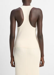 Ribbed Cotton-Blend Racerback Tank in Shirts & Tees | VINCE Sale
