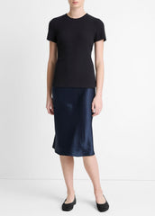 Ribbed Cotton-Blend Top in Shirts & Tees | VINCE Sale