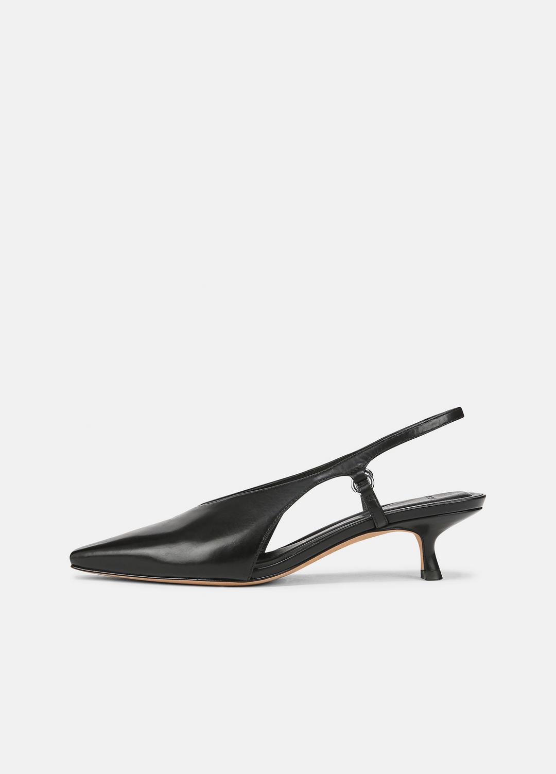 Sabrina Leather Slingback Kitten Heel in Shoes | VINCE Sale