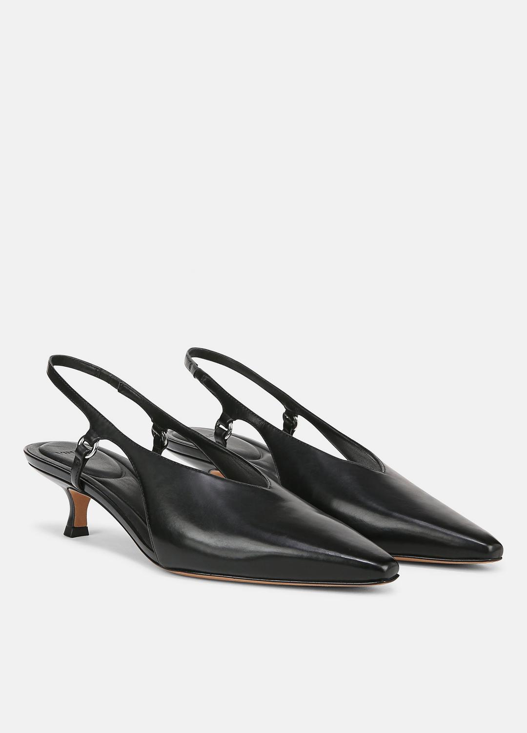 Sabrina Leather Slingback Kitten Heel in Shoes | VINCE Sale