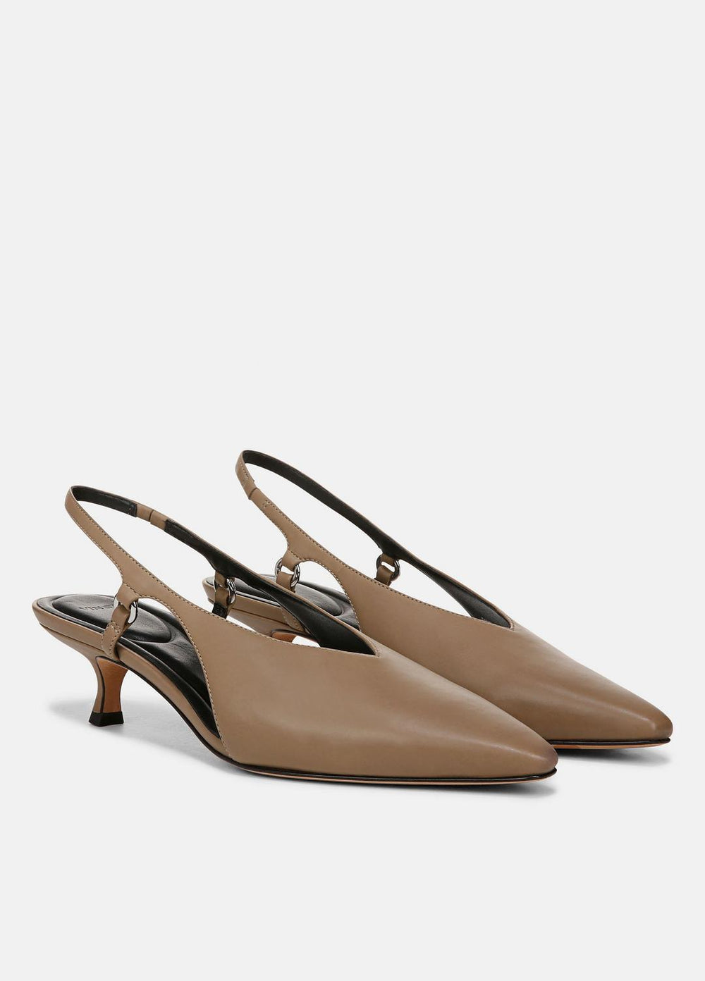 Sabrina Leather Slingback Kitten Heel in Shoes | VINCE Sale