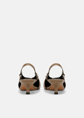 Sabrina Leather Slingback Kitten Heel in Shoes | VINCE Sale