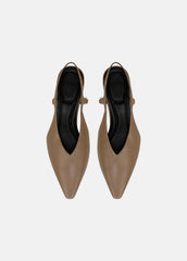 Sabrina Leather Slingback Kitten Heel in Shoes | VINCE Sale