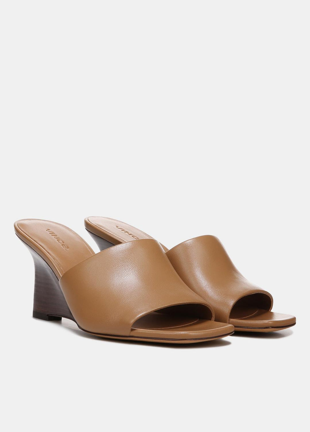 Pia Leather Wedge Sandal in Shoes | VINCE Sale