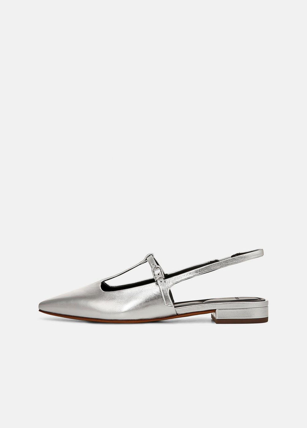 Iliana Metallic Leather Slingback Flat in Shoes | VINCE Sale