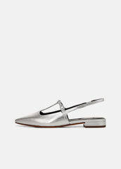 Iliana Metallic Leather Slingback Flat in Shoes | VINCE Sale