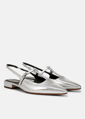 Iliana Metallic Leather Slingback Flat in Shoes | VINCE Sale
